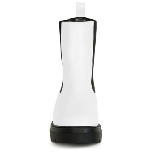 EVANS Women's Wide Fit Ankle Boot Olivia Size 11W WHITE/BLACK - Picture 2 of 5